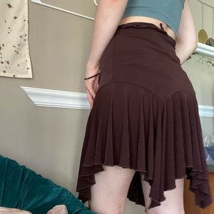 Early 2000s Midi Brown Skirt